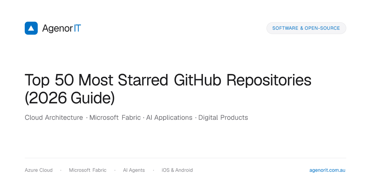 Top 50 Most Starred GitHub Repositories (2026) | AgenorIT